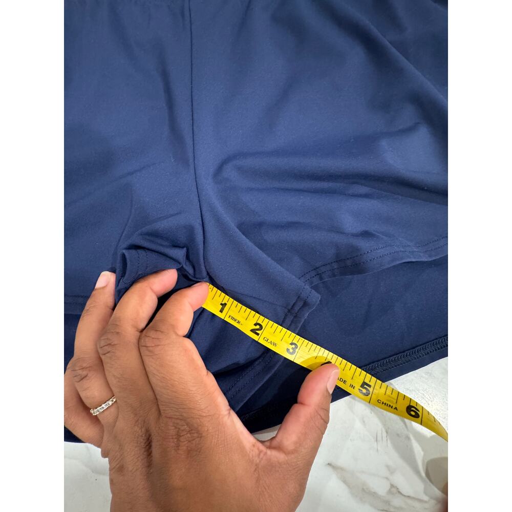 Lands’ End Swim Shorts Women’s 12 Navy Blue Swim Bottoms Lined - Picture 4 of 6